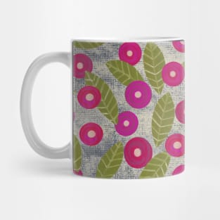 Poppy Flowers in Fuchsia – dry chalk pastelles Mug